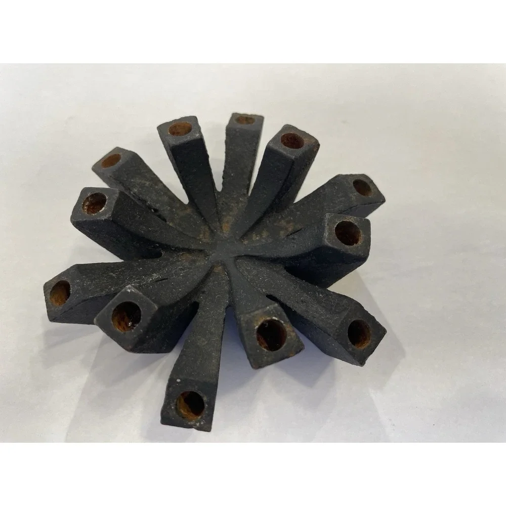 Hallmark Danish Mid-Century 1969 Vintage Cast Iron Sculpted Taper Candle Holder